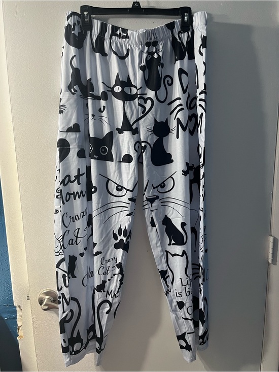 🐈‍⬛ Other - 🐈‍⬛ Black & White Cat Print Lounge Pants